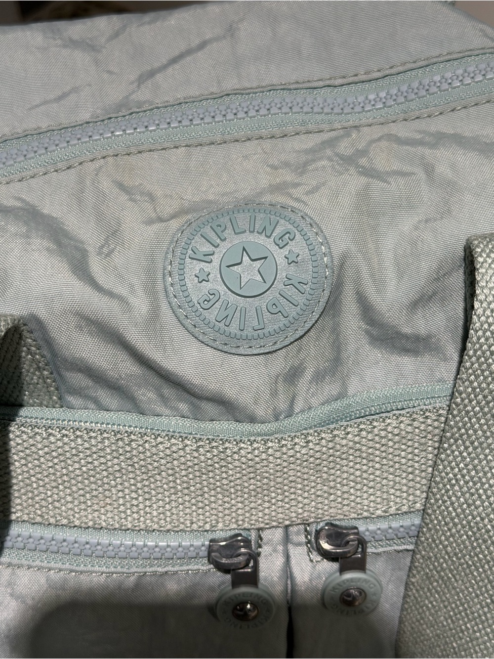 Kipling Baby Bag in Mint Green — Lightweight Diaper Tote